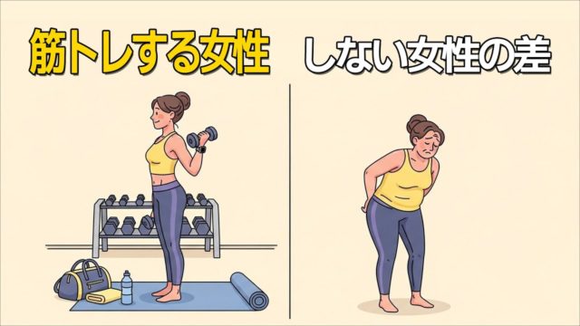 筋トレする女性しない女性の差｜同じ体重でも見た目が変わる理由