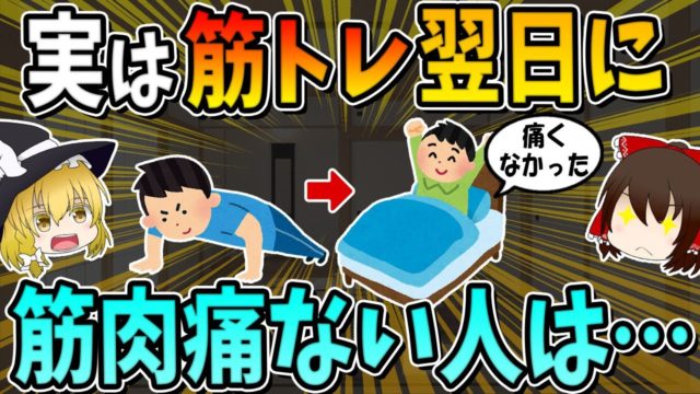 筋トレの翌日に筋肉痛がない人、実は○○です。科学的に正しい筋トレ雑学10選